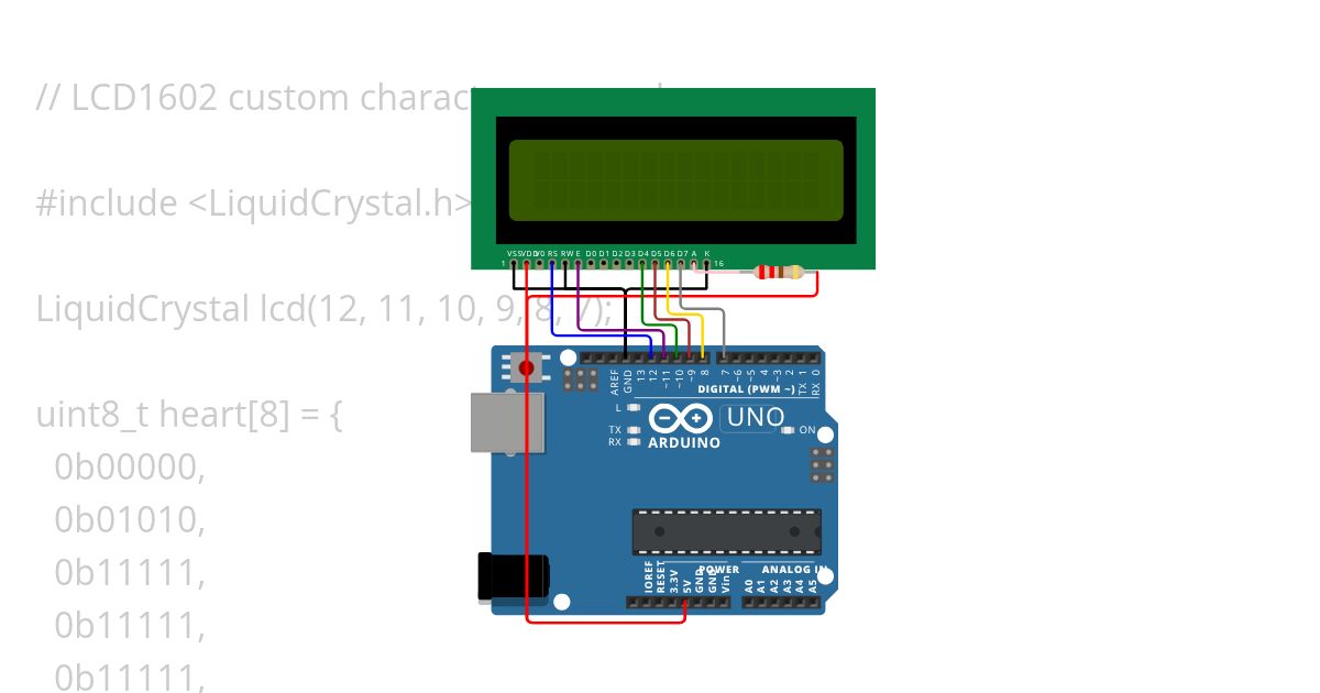 lcd1602-heart.ino simulation