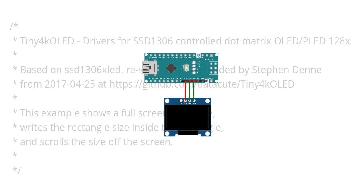 Tiny4kOLED Test simulation