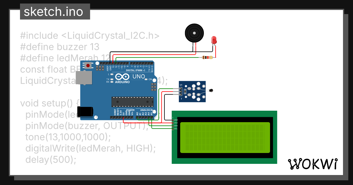 Bimo Temperature Sensor - Wokwi ESP32, STM32, Arduino Simulator
