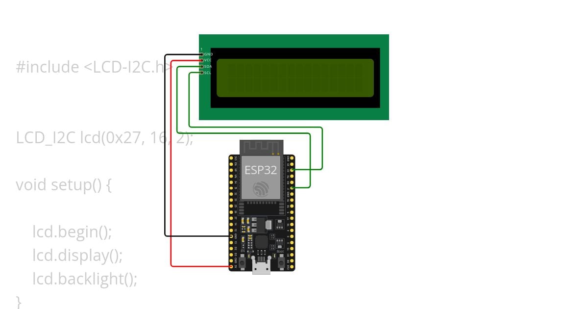 i2c with lcd  simulation