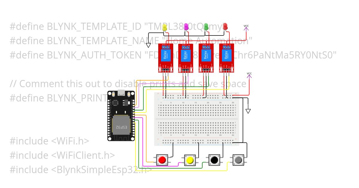 Home Automation with pushbutton.ino BLYNK simulation