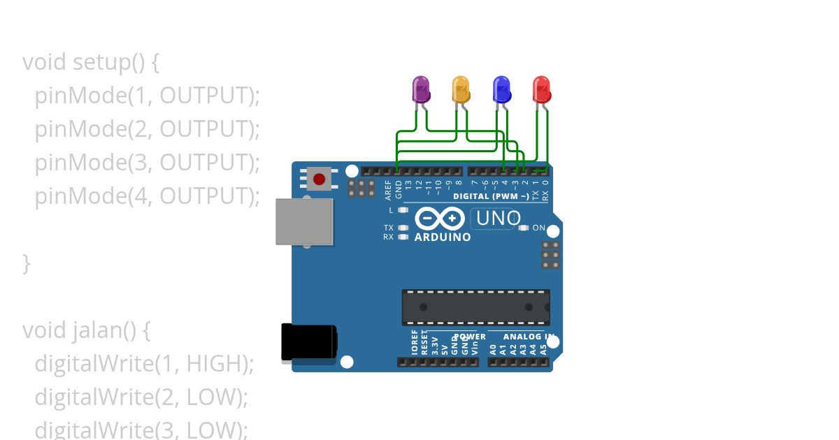 Running LED simulation
