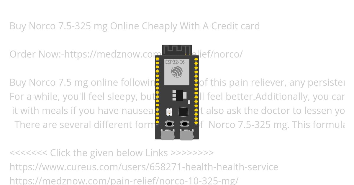 Buy Norco 7.5-325 mg Online Cheaply With A Credit card simulation