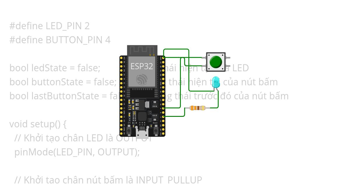 bật tắt led simulation