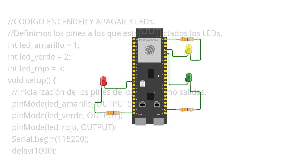 Encender 3 LEDs Copy simulation
