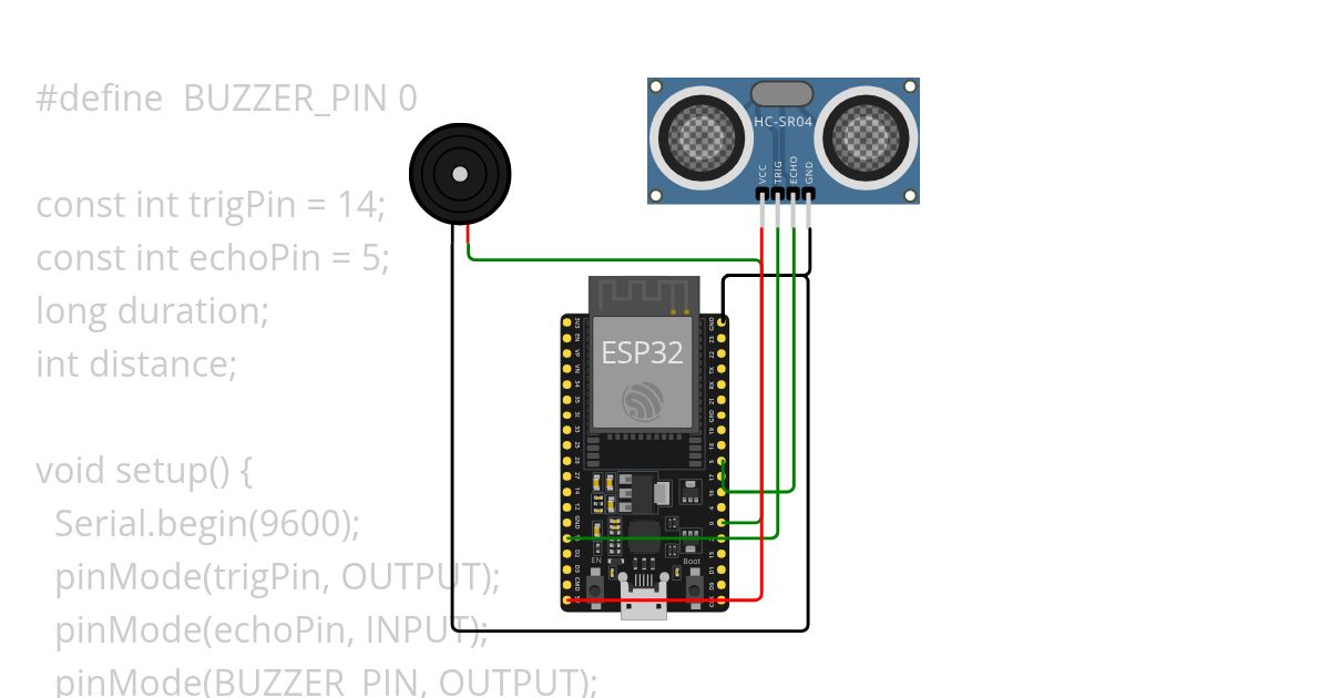 Buzzer & Ultrasonic2 simulation