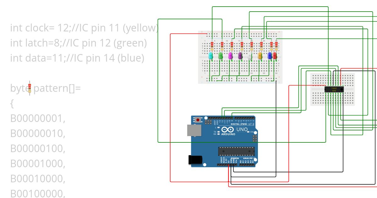 HC595 simulation