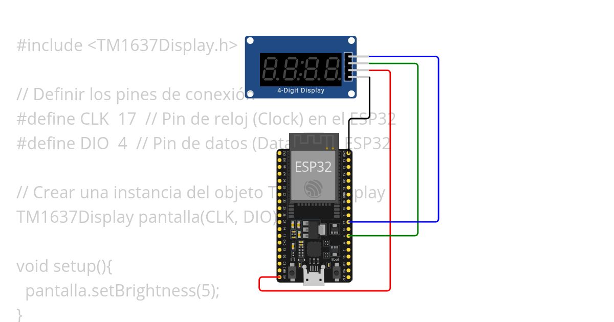 display 4 segmentos simulation