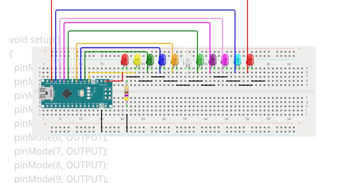 1 LED FLIP FLOP simulation