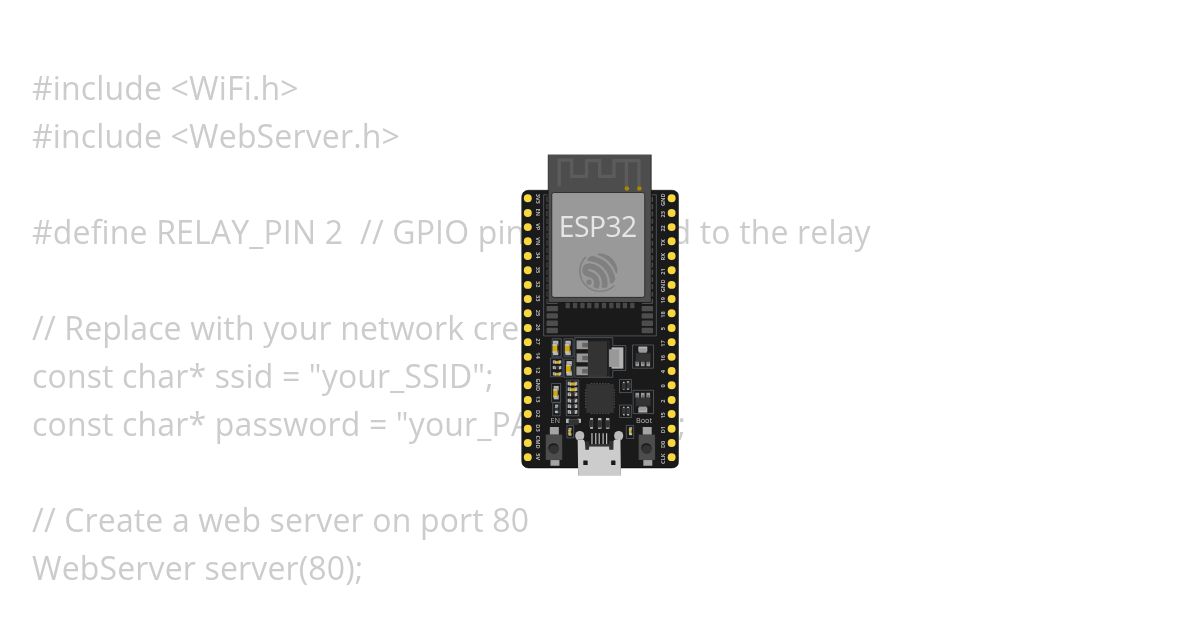 Smart Switch 1 Channel esp32 simulation