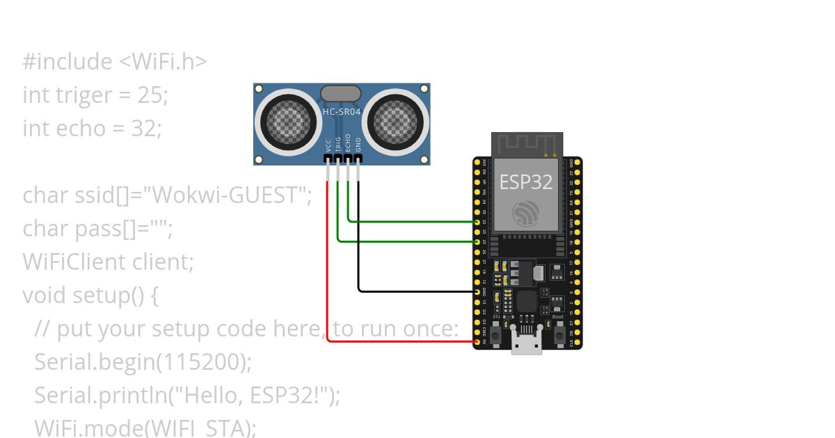 ultrasonic with wifi simulation