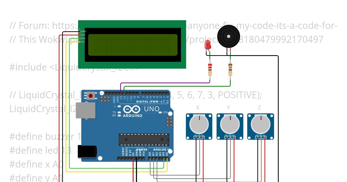 Sketch from/for Arduino forum. simulation