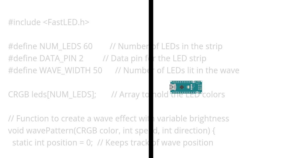FastLED Sine Single Wave simulation