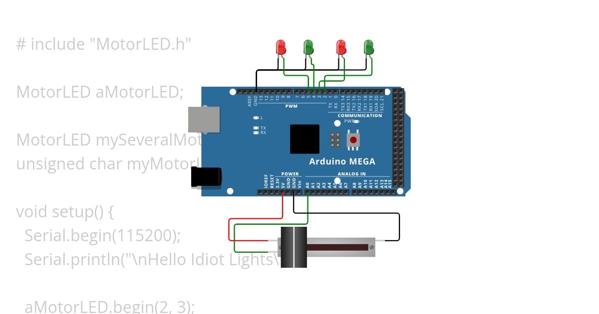 motorLED simulation