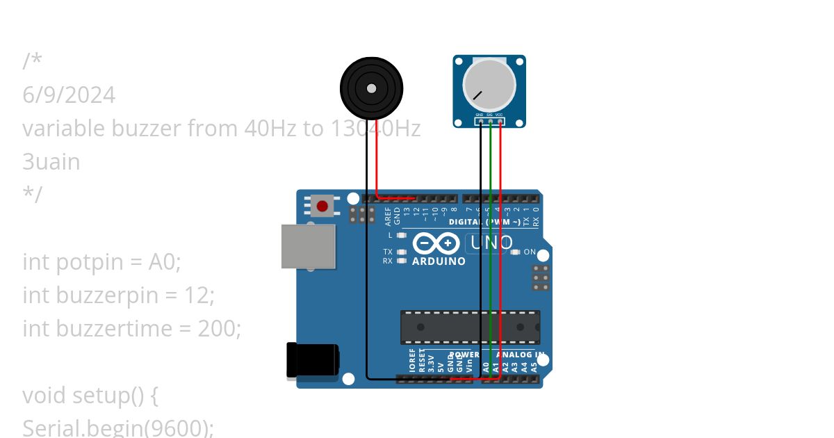 variable buzzer simulation