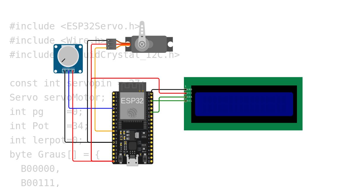 servo on lcd simulation