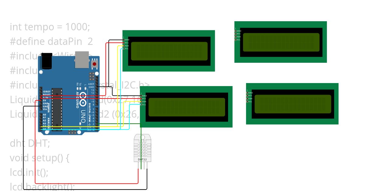 Sensor Dht22 simpler serial simulation