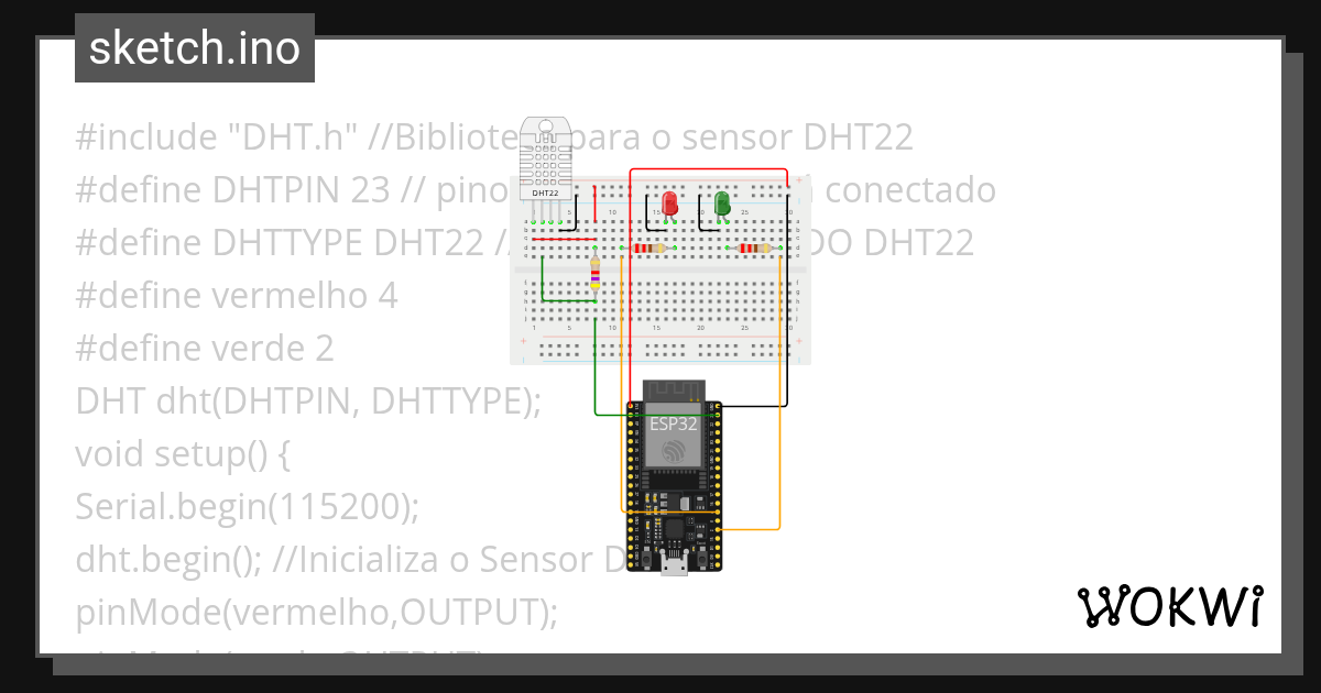 DHT22 - Wokwi ESP32, STM32, Arduino Simulator