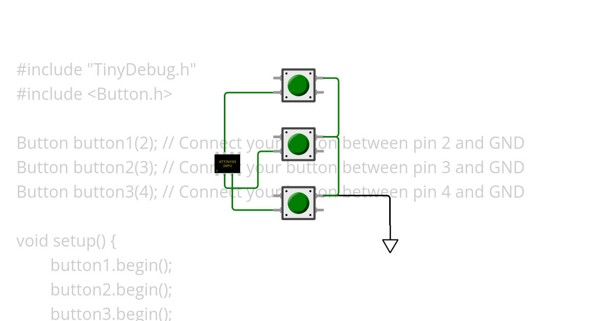 attiny85 button test simulation