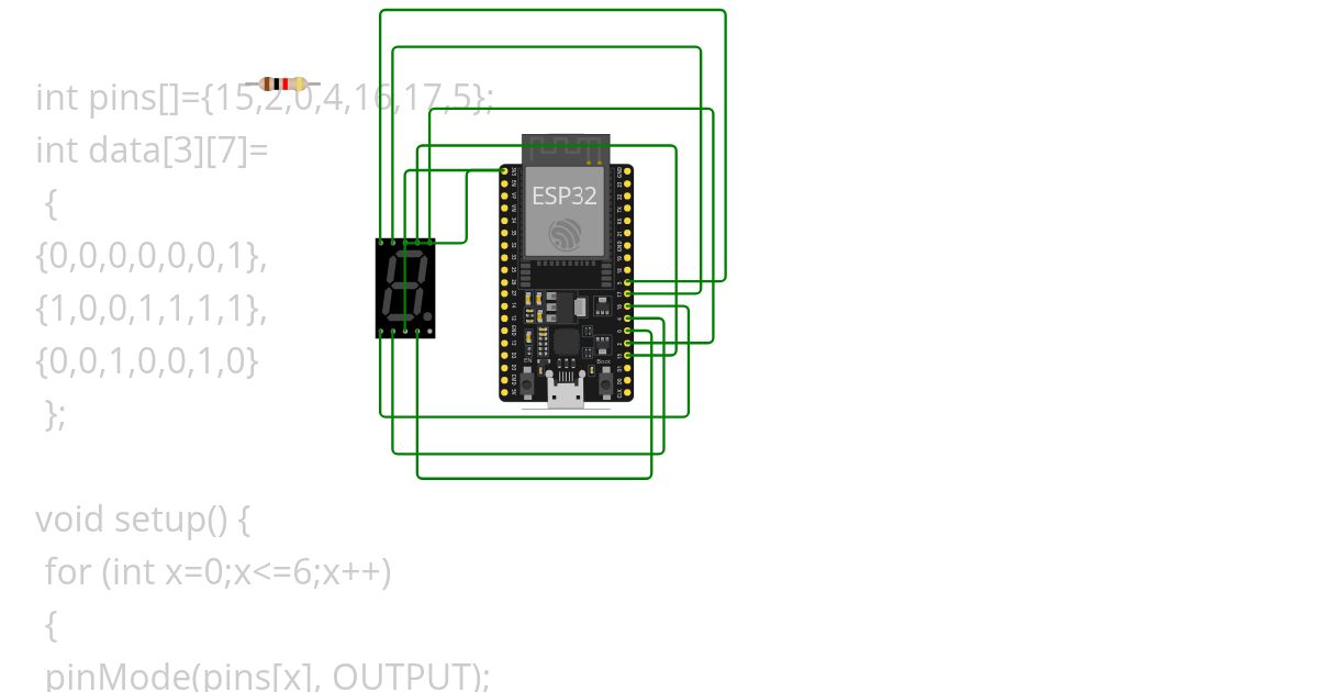 seven segment esp32 Copy  simulation