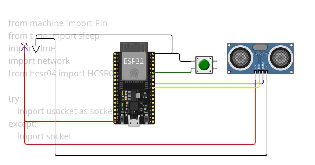 Micropython - WLAN UDP message Trigger simulation