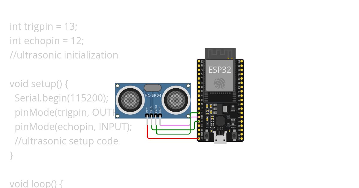 Ultrasonic distance sensor  simulation
