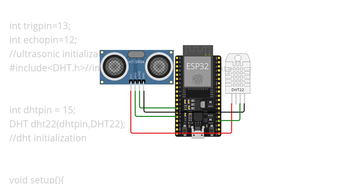 ultra sonic and DHT sensors  simulation