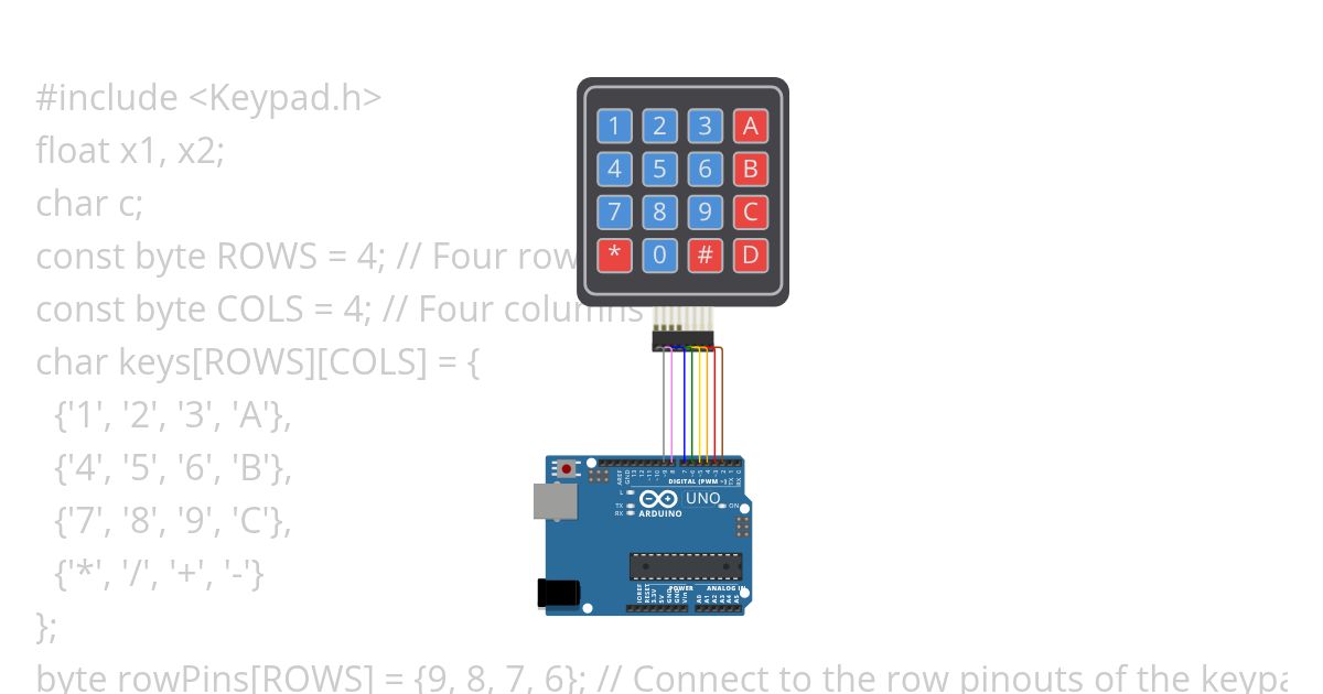 Simple Calculator Using Keypad simulation