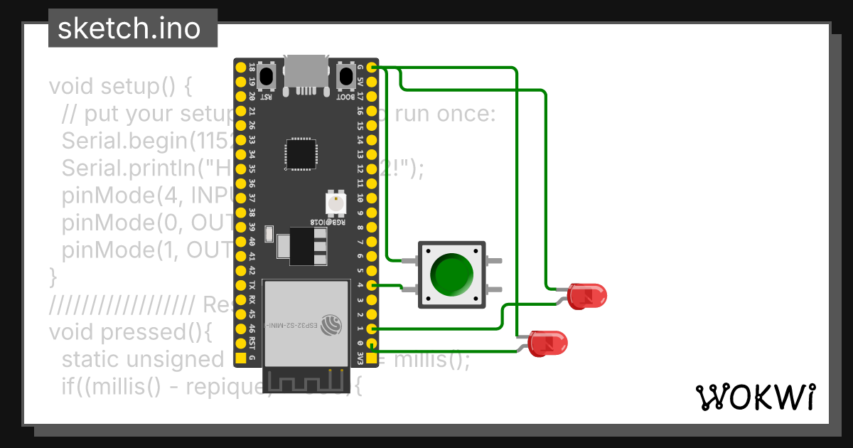 Ped scl1 wokwi esp32 stm32 arduino simulator