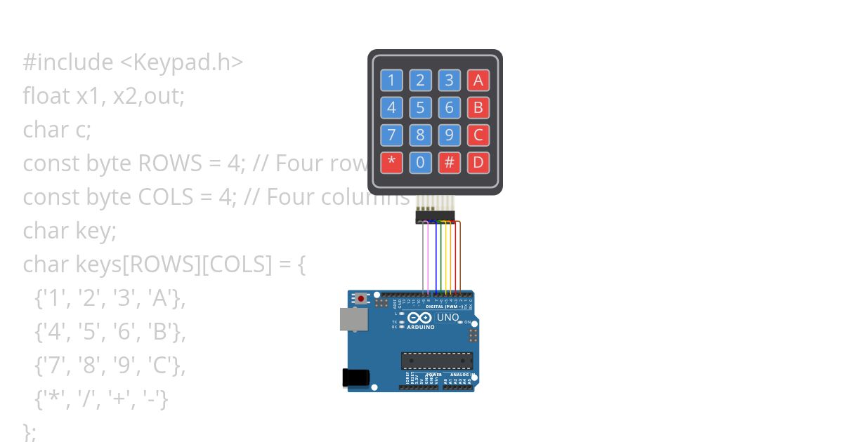 Calculator Using Keypad Copy simulation