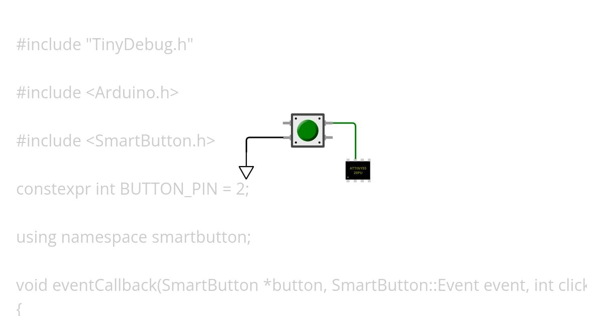 attiny85 SmartButton test simulation