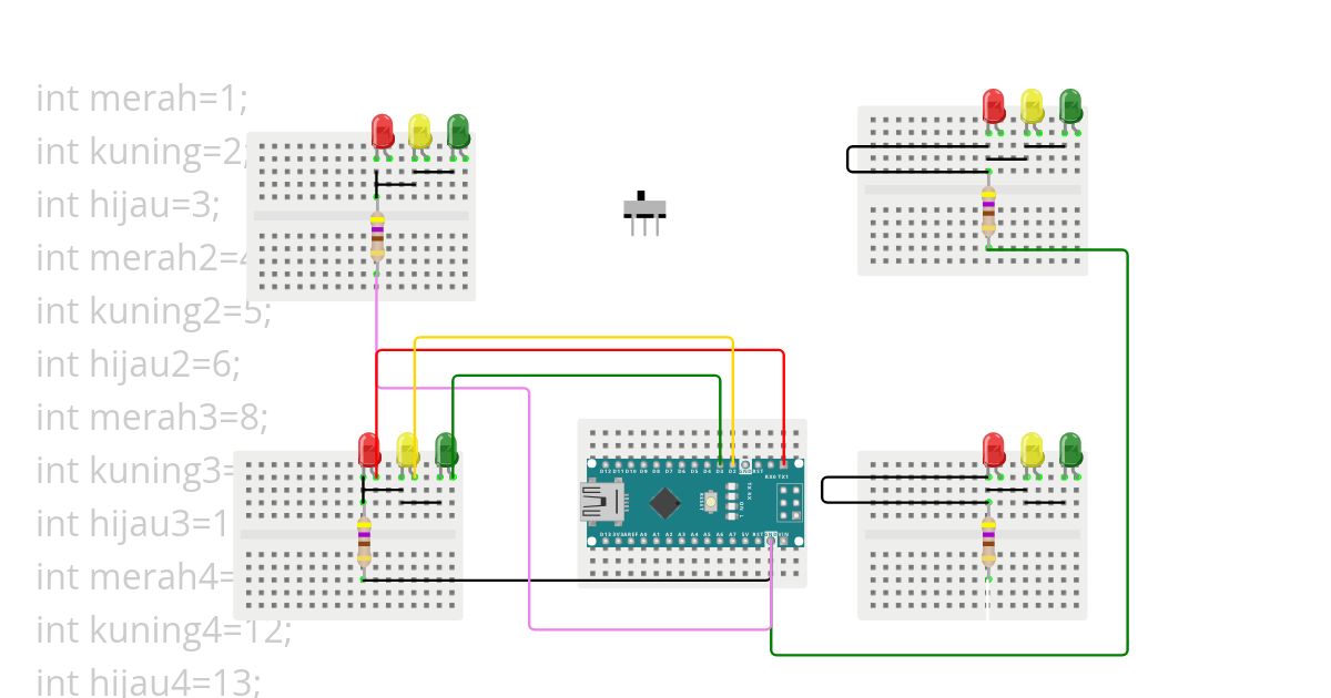 2 lampu lalu lintas simulation