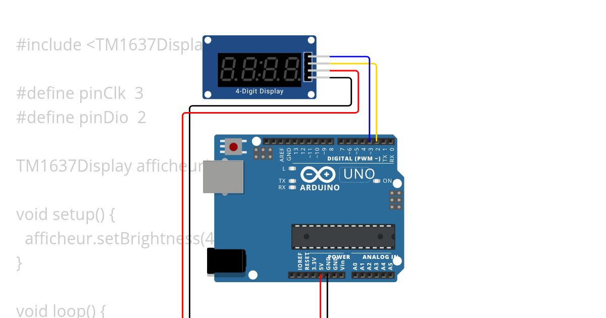 TM1637 + LDR simulation