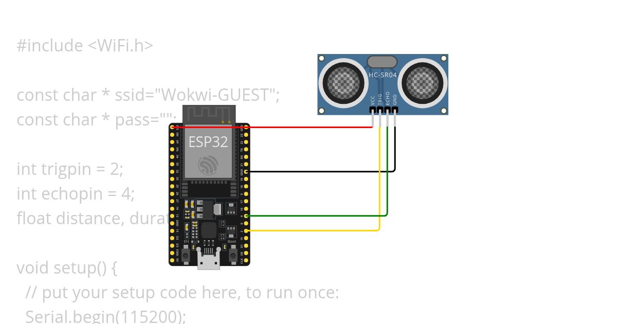 ultrasonic mqtt simulation