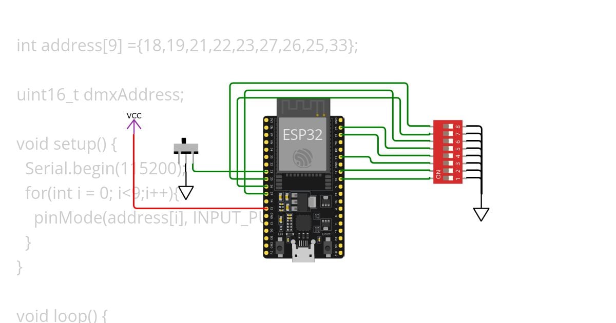 ESP32-WROOM-32 PINs Test simulation