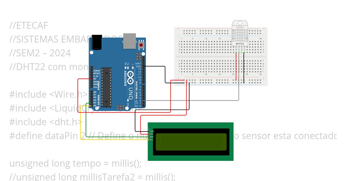 LCD+I2C+DHT+POT+LED+Condições Copy simulation