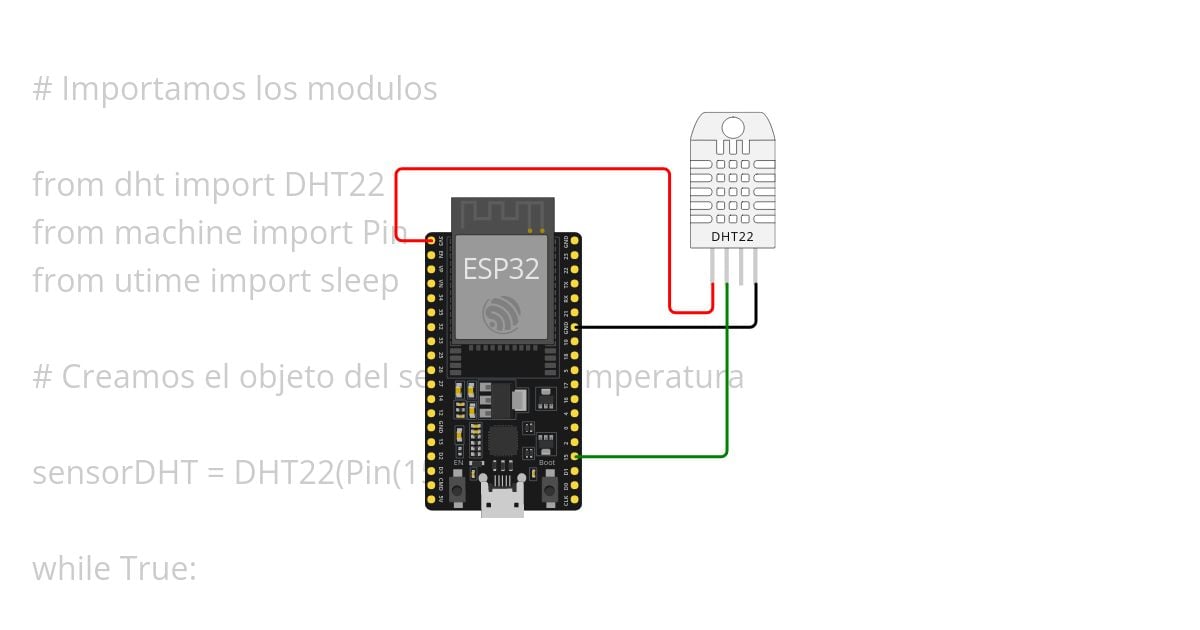 Sensor DHT11 para medir la temperatura y la humedad Copy simulation