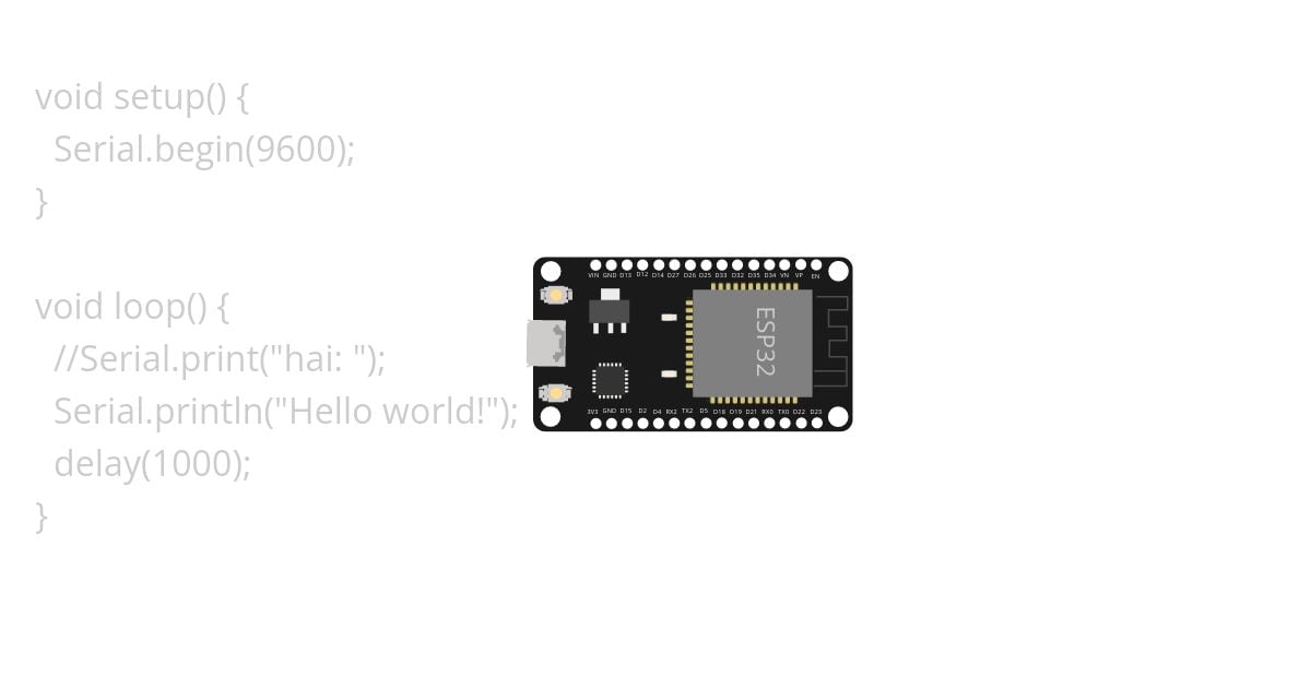 ESP32 Hello world! simulation