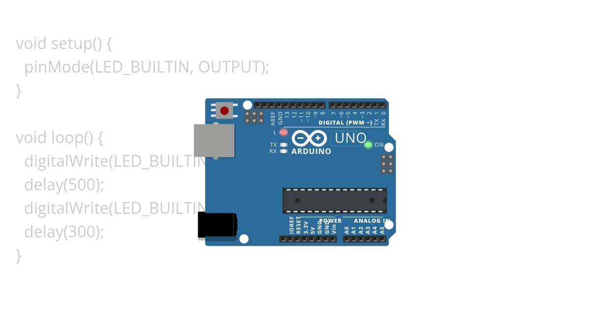 Arduino Uno - Blinking LED simulation