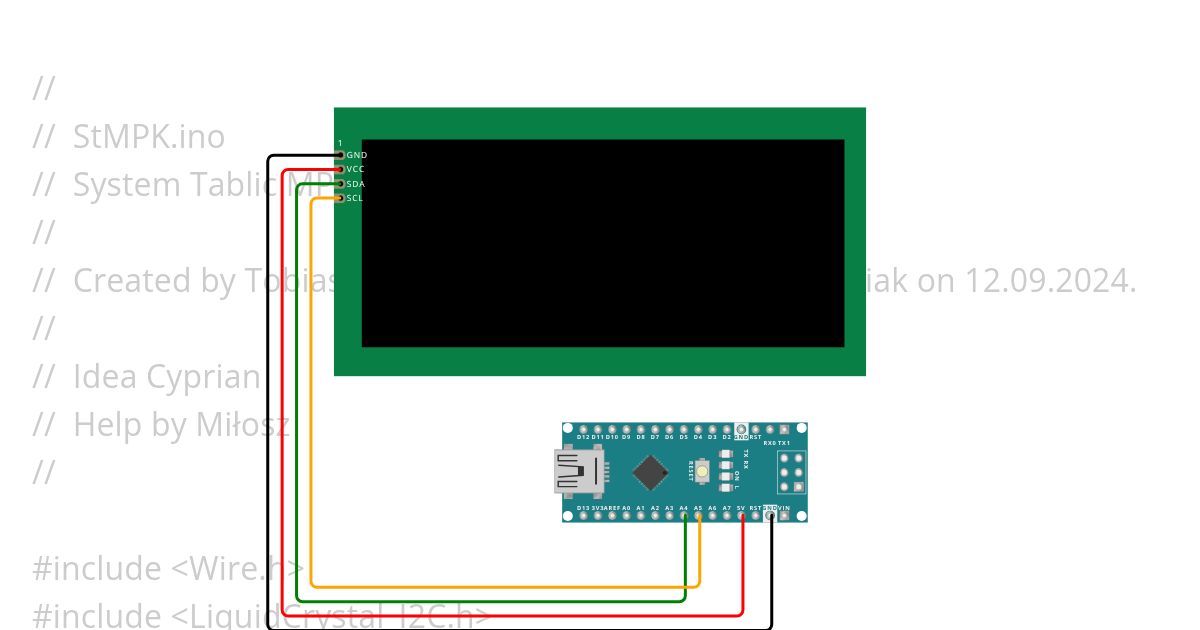 System Tablic MPK simulation