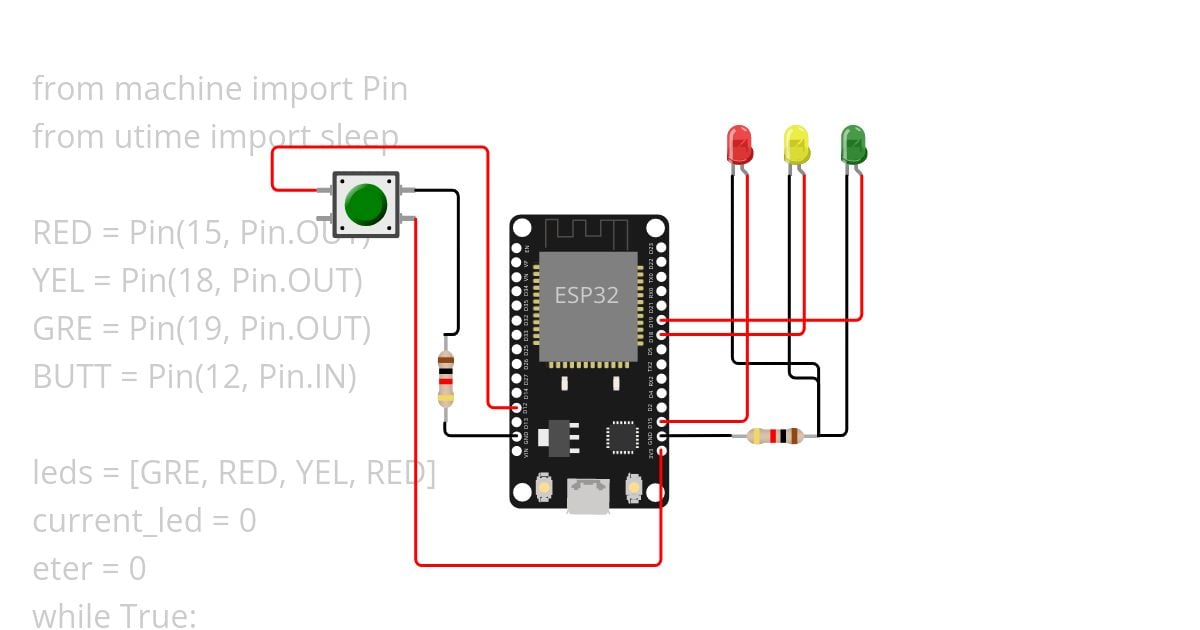 MicroPython lightfor ESP32  simulation