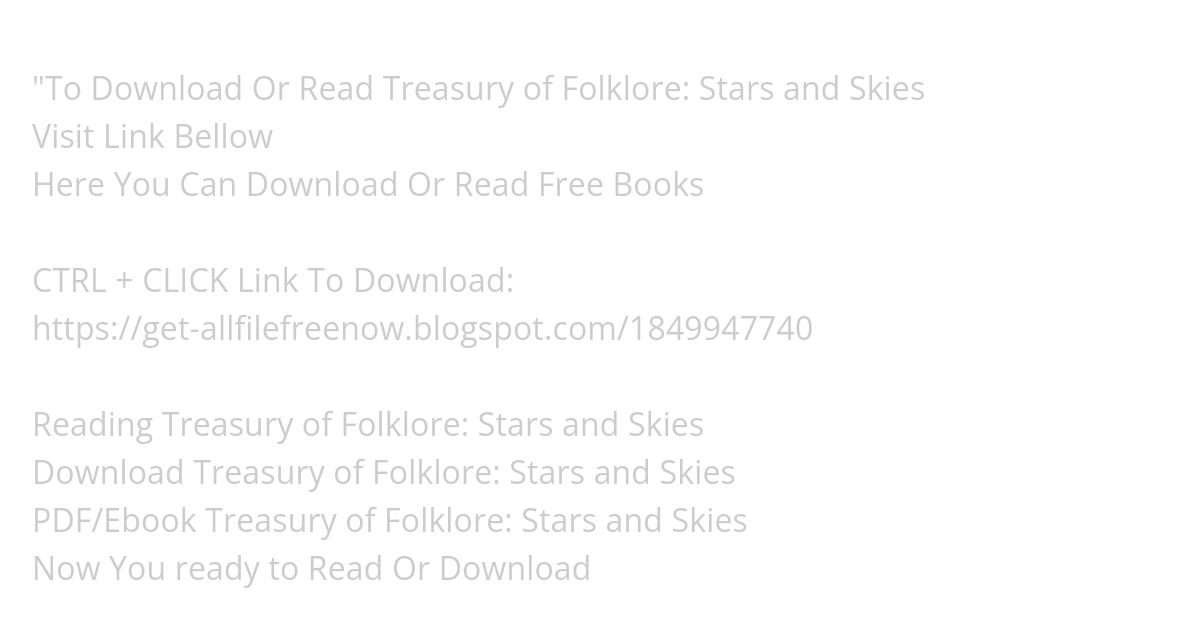 (Download) Treasury of Folklore: Stars and Skies simulation