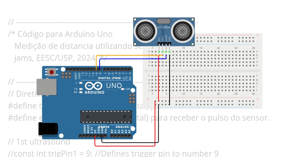 ArduinoUno_Ultrassom_01Sensor simulation