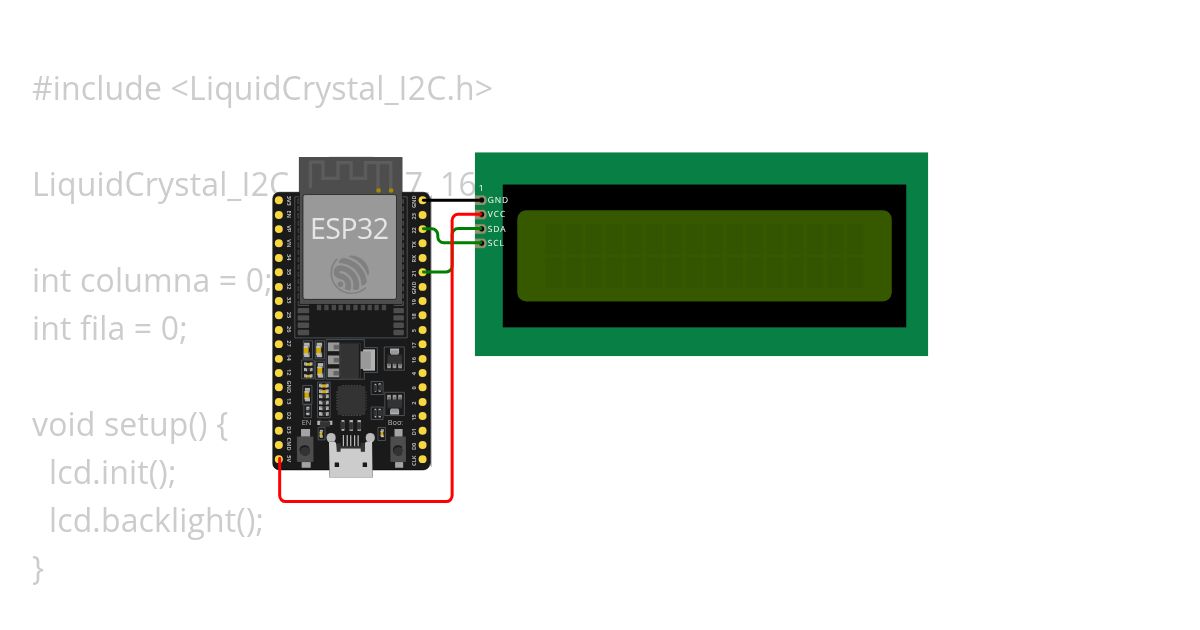 lcd-I2C-hola-mundo simulation