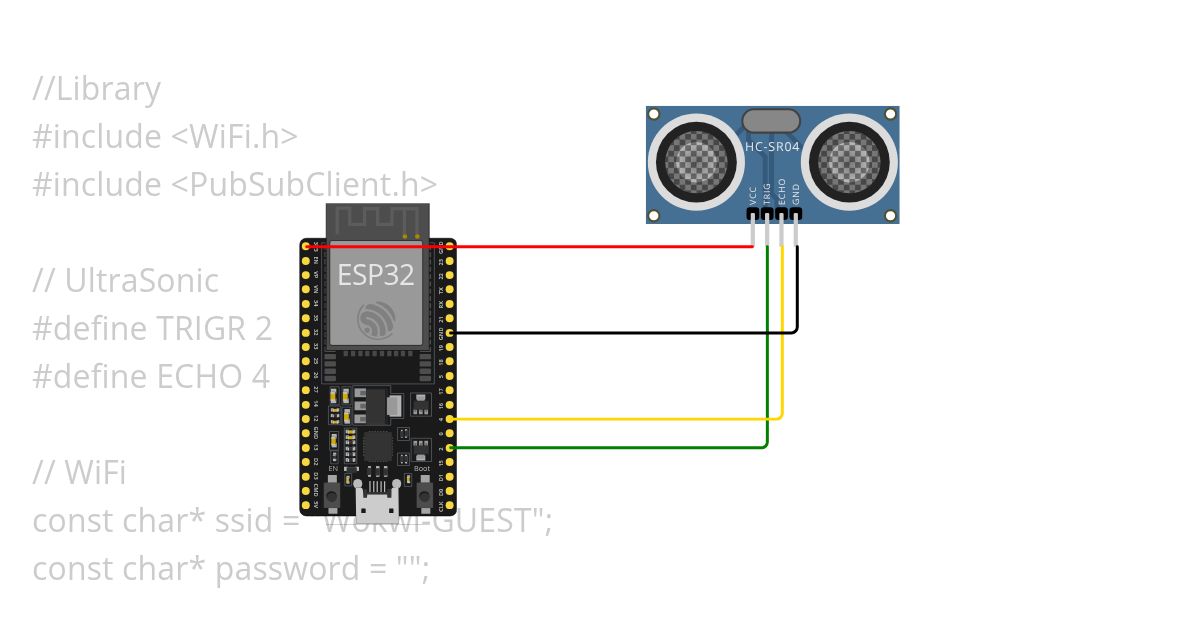practice 6 menghubungkan ultrasonic ke mqtt simulation