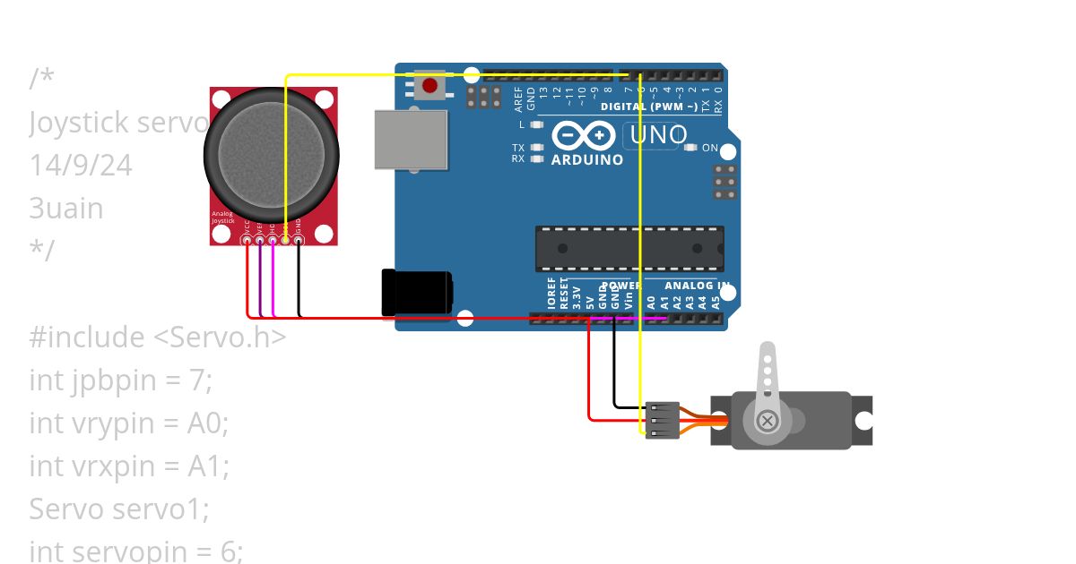 joystick servo simulation