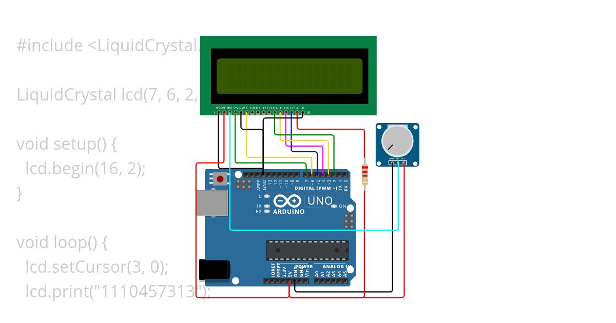 LCD 16×2 y ARDUINO  simulation