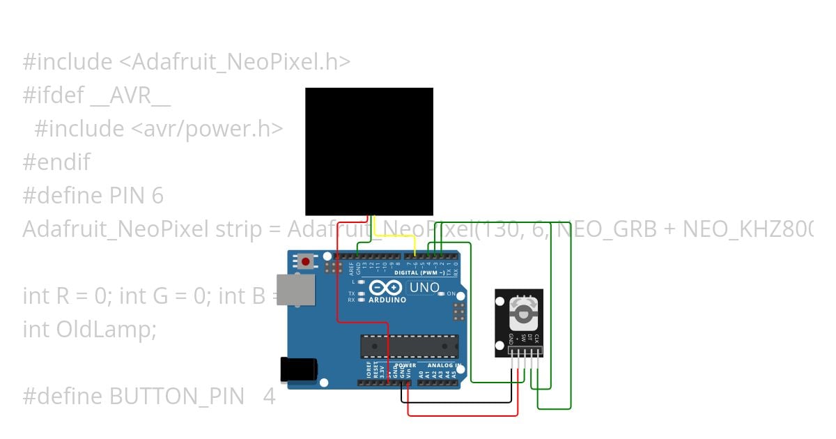 matrix with rotary encoder simulation