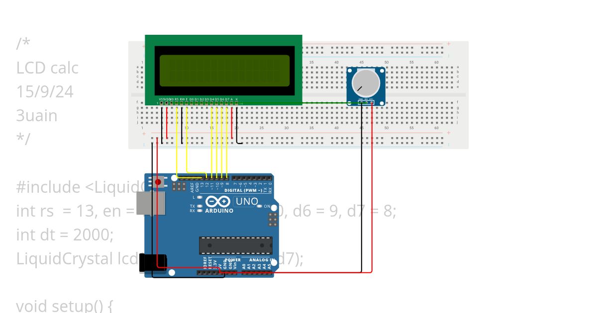 LCD calc  simulation