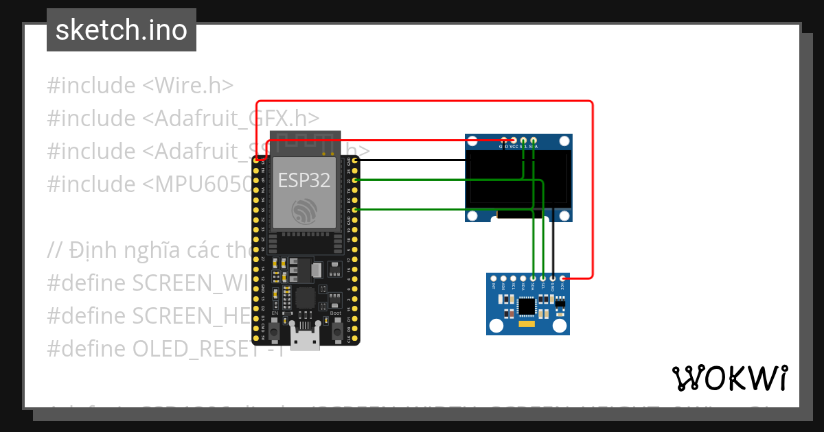 Xử lý đa thiết bị I2C - Wokwi ESP32, STM32, Arduino Simulator
